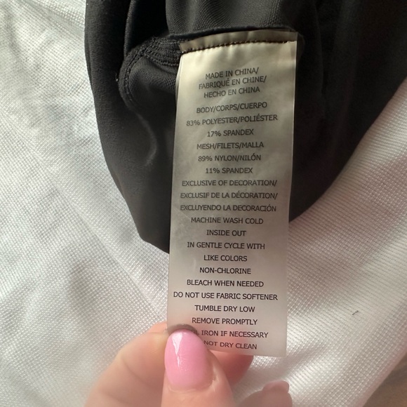 Betsy Johnson Performance Black & Mesh Racerback Sports Bra - Picture 8 of 8